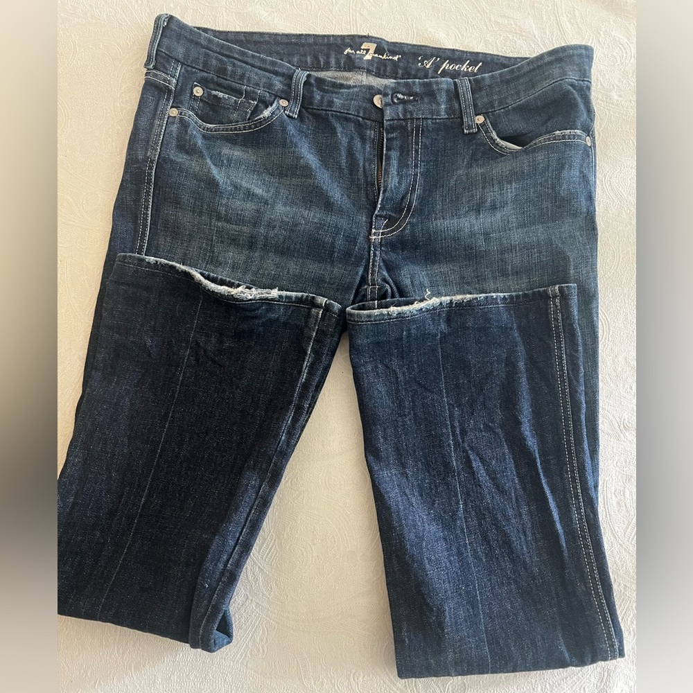 7 For All Mankind Indigo Denim Jeans A pocket - Picture 1 of 3